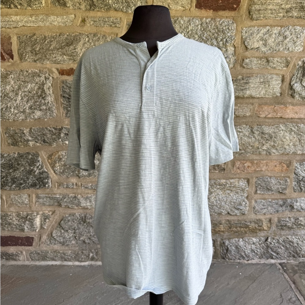 Vince Striped Henley Shirt